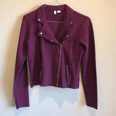 Anthropologie Moth Wool Side Zipper Moto Jacket Small