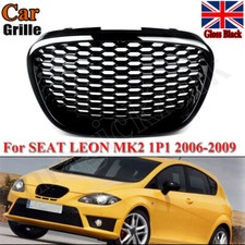 Front Hood Grill For Seat Leon MK2 1P1 2006-2009 Front Kidney Grille Gloss Black