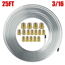 25 ft 3/16 Steel Tube Roll Universal Performance Brake Line Kit with Fittings