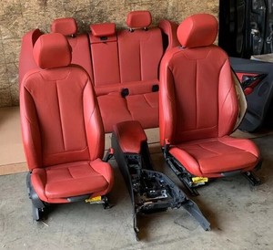 Details About Bmw 12 17 F30 Front And Rear Red Interior M Sport Seats Armrest Set Oem 69mk