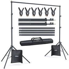 LINCO Backdrop Stand for Parties Kit 10x7 ft Adjustable Back Drop Photography...