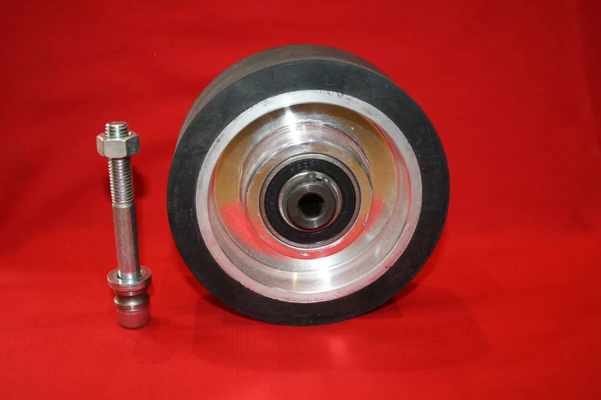 150 x50 Smooth Surface Rubber Roll Belt Grinder Backstand Idler Contact Wheel