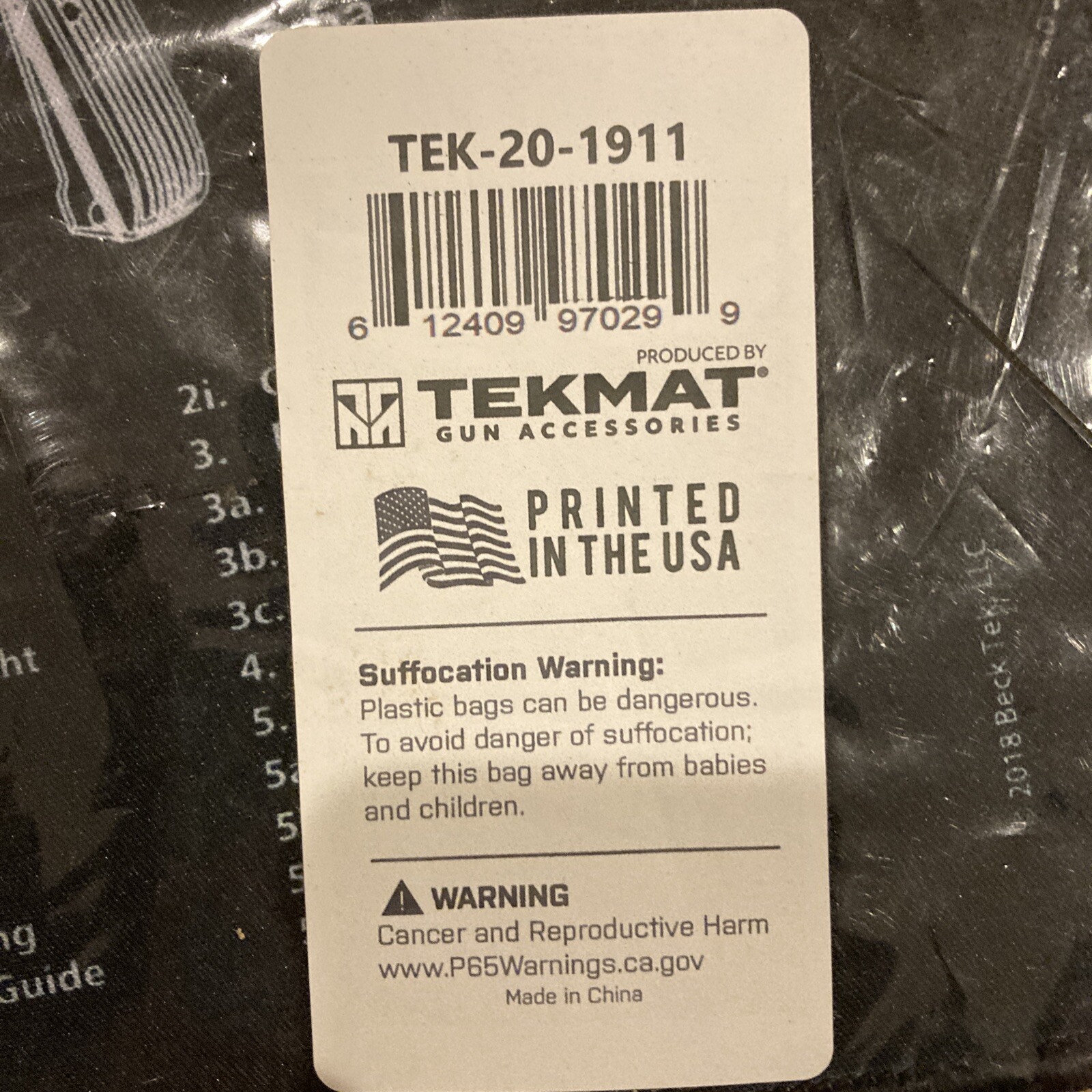 Tekmat 15"x20" Gun Cleaning Mat for 1911