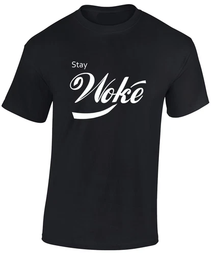 Stay Woke Funny Joke Design Top Comedy Sarcastic New Unisex T-Shirt - Picture 2 of 11