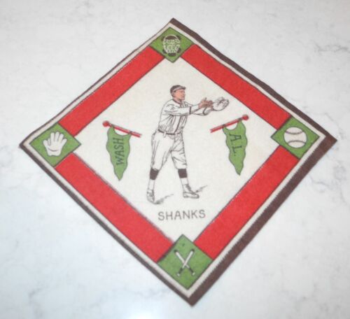 1914 B18 Baseball Tobacco Blanket Pennant Howard Shanks Washington Nationals