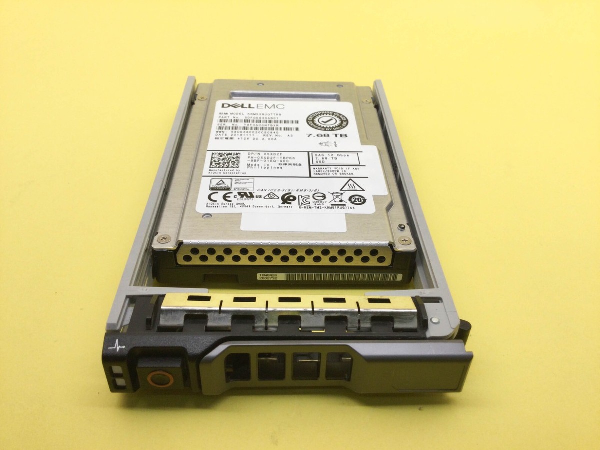 5XD2F DELL 7.68TB SAS 12Gbps Read Intensive 512e 2.5in SSD 05XD2F