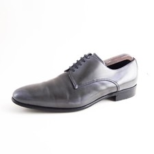 Dolce Gabbana D&G Derby Oxford  Gray Patent Leather Mens Shoe Size US 10 EU 43
