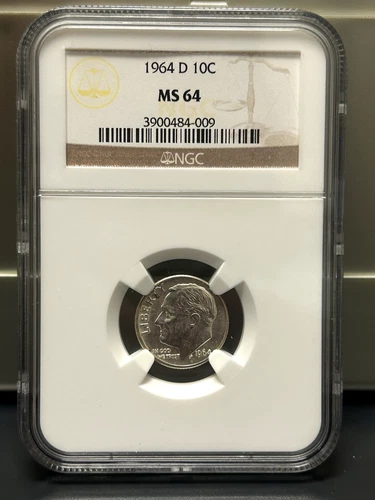  1964-D Roosevelt Dime NGC MS64