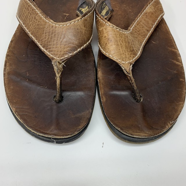 Vintage Dr. Doc Martens Brown Leather Slip On Thong Flip Flop Sandals Women's 10 | eBay