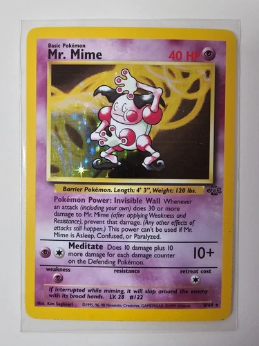 Mr. Mime Pokémon TCG Jungle 6/64 Holo 1999 Base Set