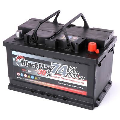 PKW Batterie Autobatterie 12V 74Ah 680A BlackMax Starterbatterie