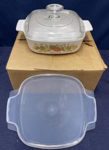NEW Vintage Corning Ware Spice of Life La Marjolaine A-2-B 2qt Pyrex Lid