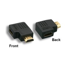Kentek HDMI Male to Female Flat 90 Degree Port Saver Adapter Gold-Plated HDTV