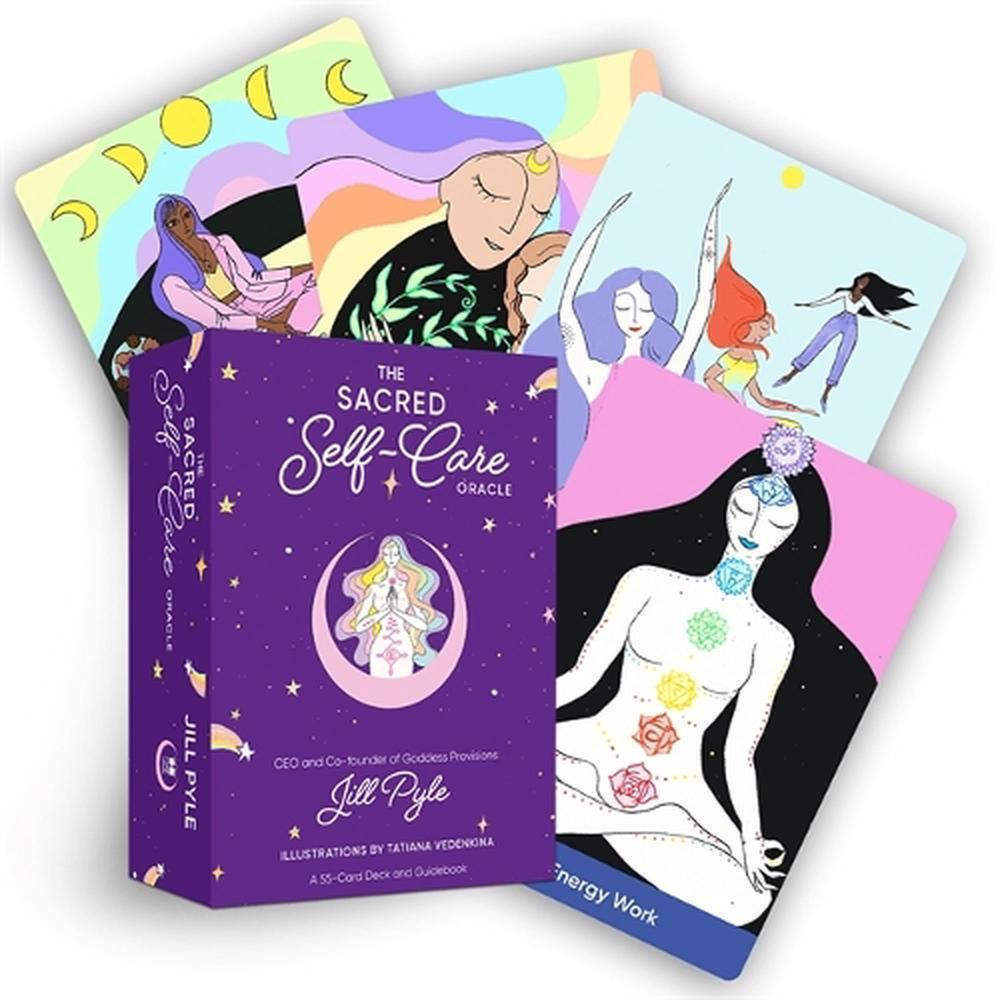 The Sacred Self-Care Oracle: A 55-Card Deck and Guidebook by Jillian Pyle (Engli
