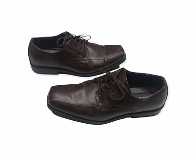 ALFANI Mens Brown Leather Oxford shoe size 12 New Alfani Eric Cap Toe Brown Leather Oxfords Mens Dress  main image 4