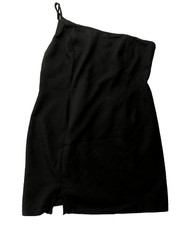 SHEIN Curve Mini Dress Black Back Zip One Shoulder Strap Size 4XL (reduced sz)