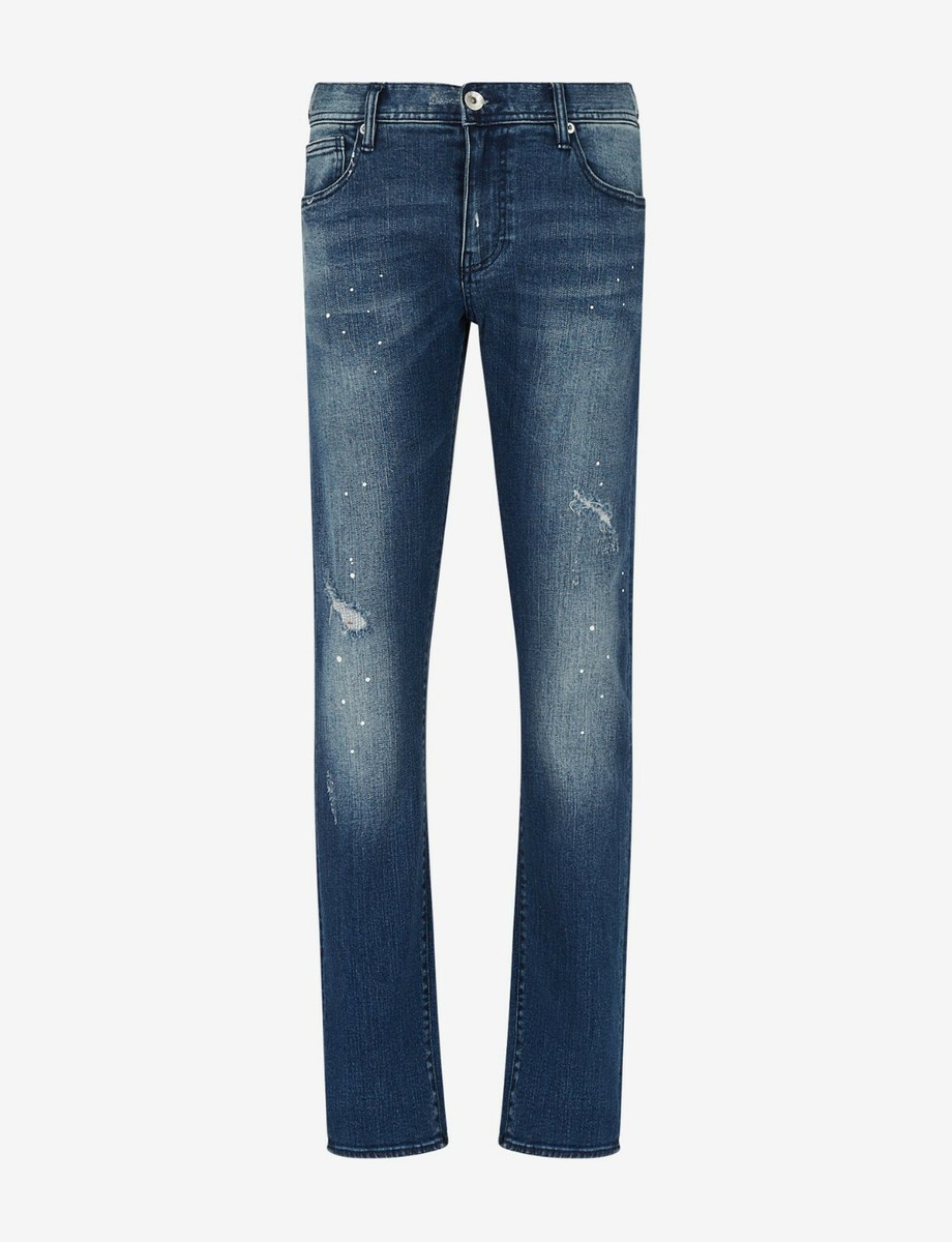 A|X Armani Exchange Mens J13 Slim Fit 5 Pockets Jeans indigo 33R