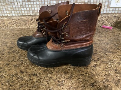 POLO Ralph Lauren Brown Leather Duck Above Calf Boots Men's Size 11