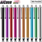 Universal 10pcs Metal Stylus Pen Touch Screen For Cell Phone Tablet iPod iPad PC