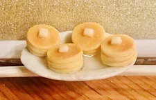 3D Food Drink Mini Breakfast Pancake Stacks Fridge Magnet Handmade Lot 👻🧲 1pc