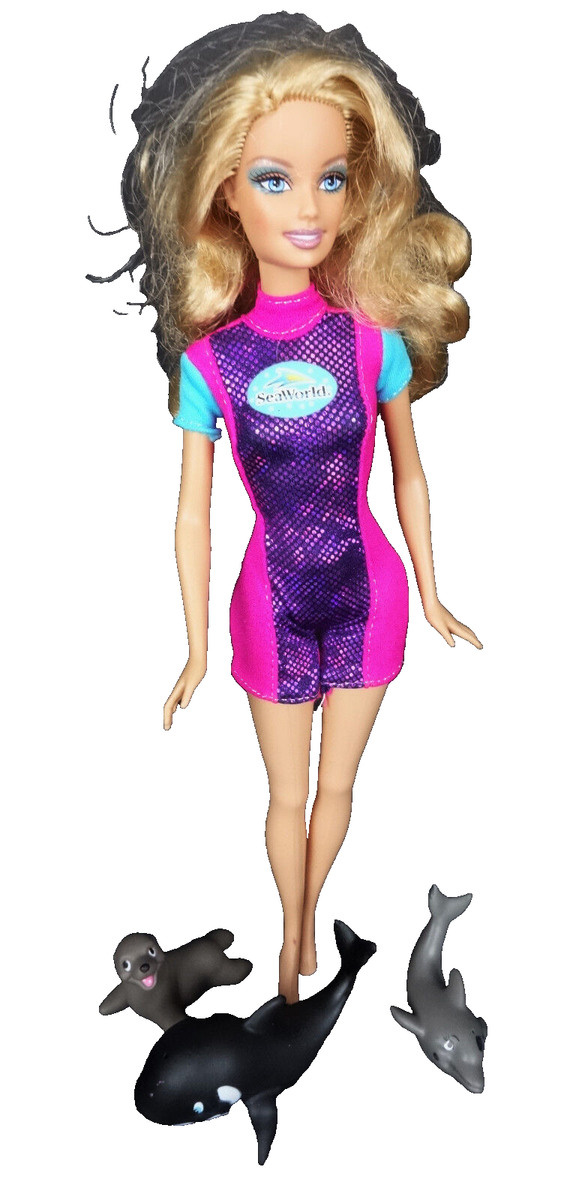 SeaWorld Trainer Barbie Retired Mattel Whale Seal Dolphin Vtg'99