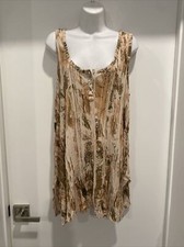 Nine West Women Camo Dress Tank Sleeveless Stretch Medium