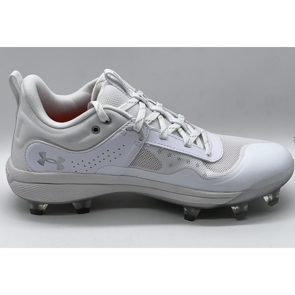 NEW Under Armour Glyde MT TPU Pro Softball Cleats Shoes White