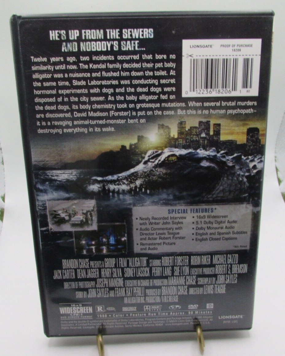 Alligator (DVD, 2007) Robert Forster Robin Riker 1980 | eBay