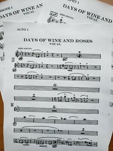 Days Of Wine And Roses Vocal Sinatra Big Band Chart Arrangement Sheet Music Ebay