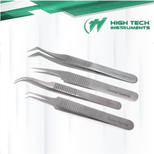 SET OF 4 SWISS JEWELER STYLE MICRO WATCH REPAIR FORCEPS TWEEZERS 4.5"