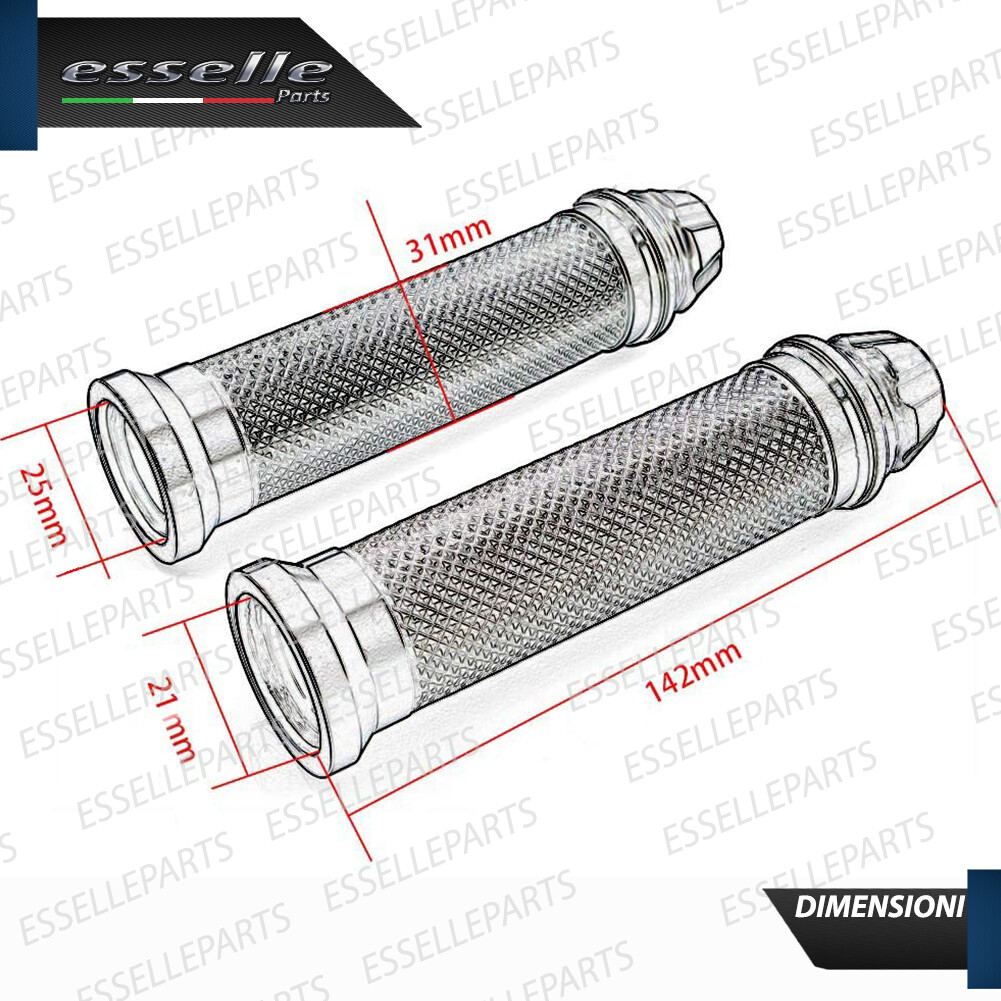 Manopole Antiscivolo Per Manubrio Moto In Lega Alluminio E Gomma, Compatibili Con Yamaha Majesty 400 S125 250, Facili Da Installare, Riducono Vibrazioni E Aumentano Il Controllo