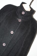 John Lewis Black !00% Alpaca Long Coat Business Casual Lable Size 16 Rrp £450