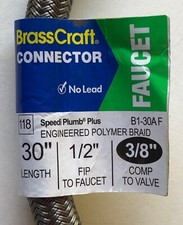 3/8 in. Compression x 1/2 in. FIP x 16 in. Braided Polymer Faucet Connector