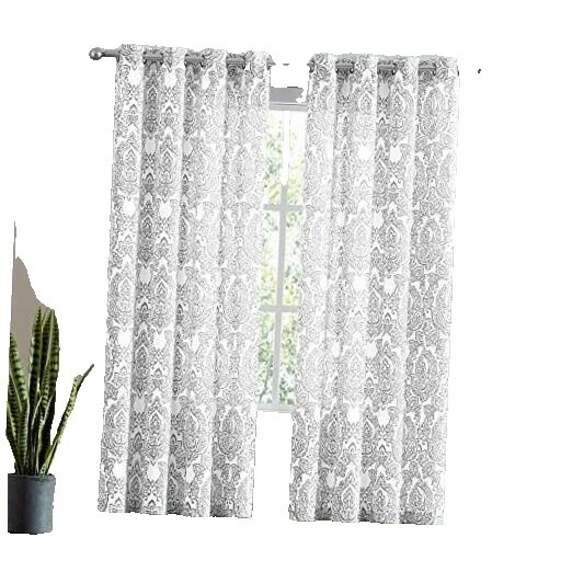 Cortinas de Ventana Floral de lona