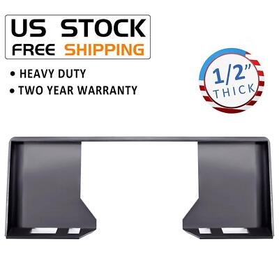 1/2'' Skid Steer Mount Plate Adapter Loader Quick Tach Attachment For Bobcat