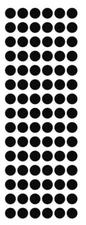 1/2" Black Dots Round Vinyl Color Coded Inventory Label Stickers Half Inch Dot