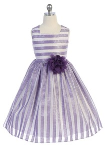 ivory and lavender flower girl dress
