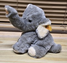 Rare Steiff KNOPF IM OHR PUMMY Baby Elephant Plush Toy Grey Collectible