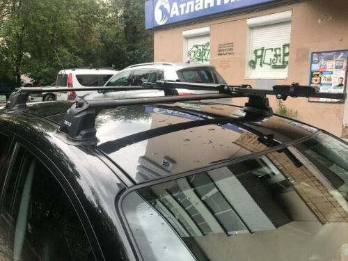 Fits BMW 3-series E46 sedan 1998-2005 Roof Rack Cross Bar Black FixPoints 2pcs - Picture 6 of 16