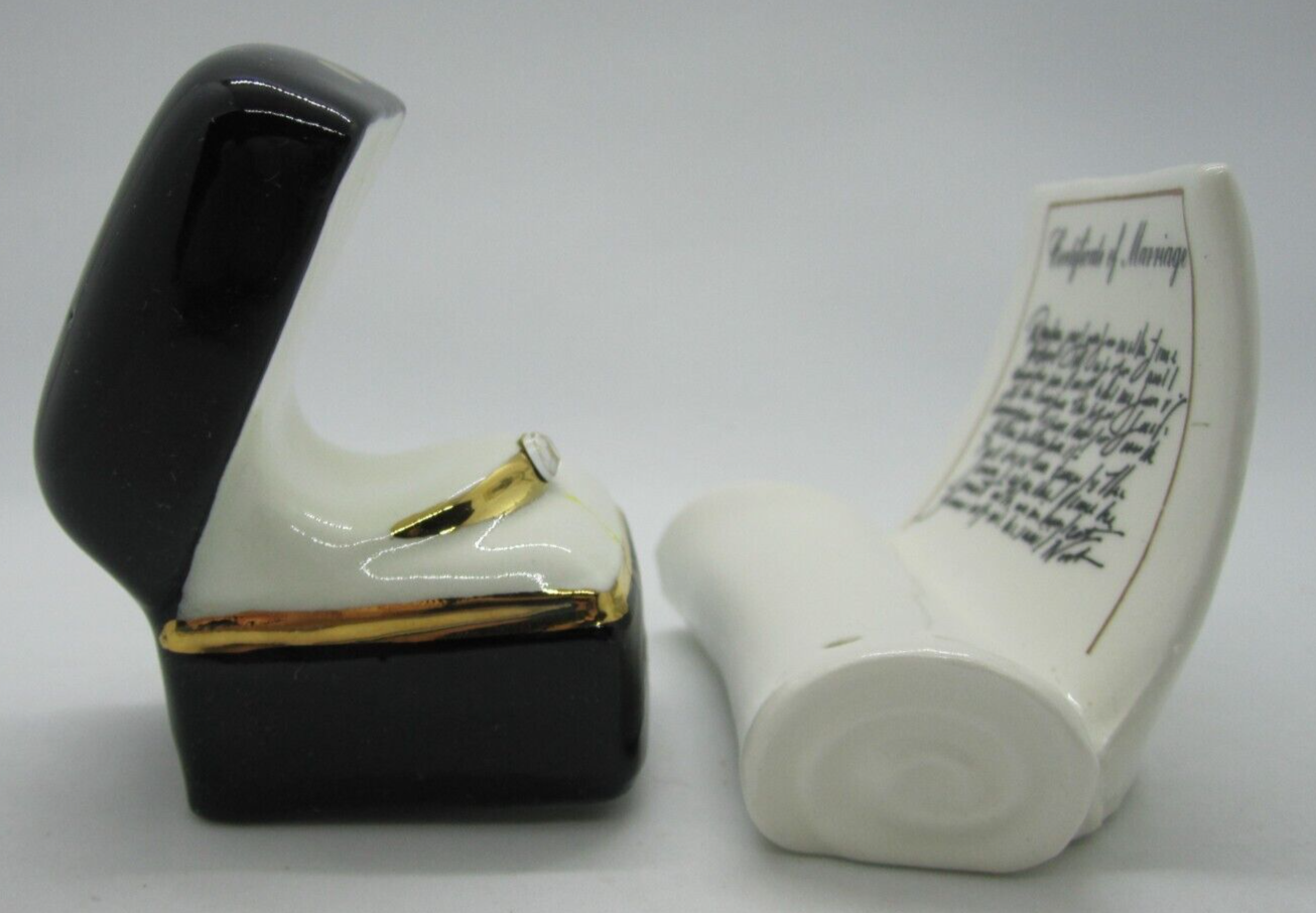 Vintage Salt and Pepper Shakers Wedding Ring eBay