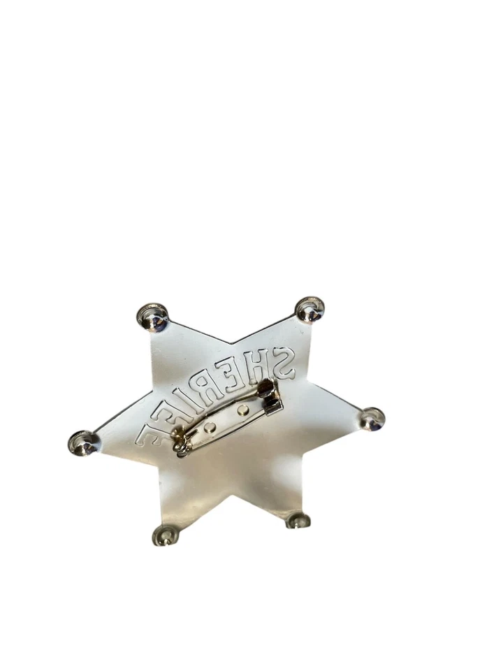 Franco American Novelty 701612 Sheriff Star Badge Toy Silver Western Cowboy Law - Image 3 of 4