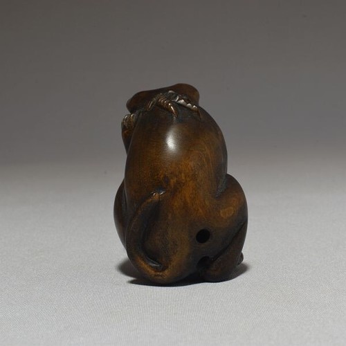 Estatua japonesa hecha a mano de madera Netsuke de colección diseño de perro Netuke sin envío - Imagen 9 de 9