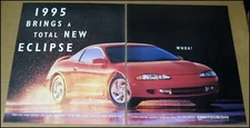 1995 Mitsubishi Eclipse 2-Page Print Ad 1994 Car Automobile Advertisement VTG