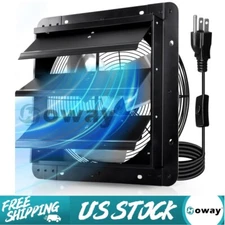 Shutter Shop Exhaust Fan 7/10/12/14 Inch High Speed Aluminum Wall Mounted Attic