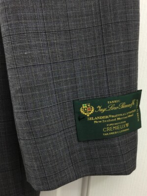 DANIEL CREMIEUX ロロピアーナ 裏地青 ウール スーツ N1486 Daniel Cremieux Suit Jacket Mens 40L Loro Piana Zealander Wool
