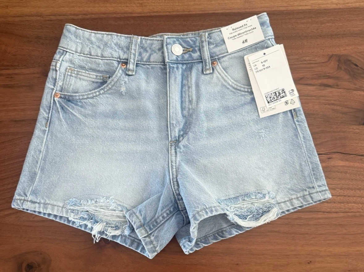 Short Rouge H&M Taille 10 - En Coton, Style Hot Pants, Occasion En Très Bon état