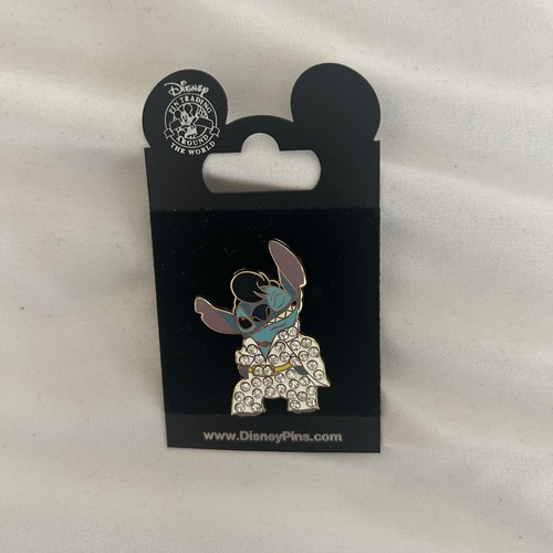 Rare Disney Pins NEW Winking Stitch As Elvis Jeweled 2008
