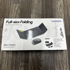 Foldable Keyboard and Mouse, Samsers Folding Bluetooth Keyboard Combo Full Size