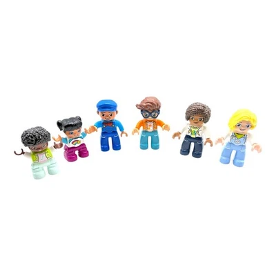 LEGO Duplo 6 Figuren Set Paket1 Kinder Figuren Sammlung NEU Familie Schaffner - Bild 1 von 4