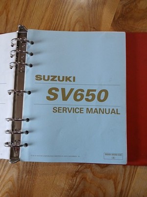 Suzuki SV650 Service Manual December 1998 Red Binder Plus Supplement   Bulletin